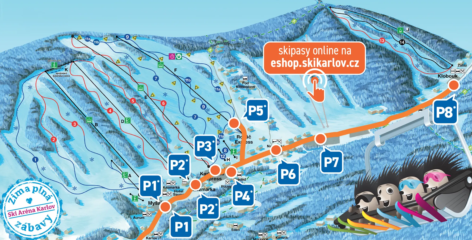 Parkovací mapa celková